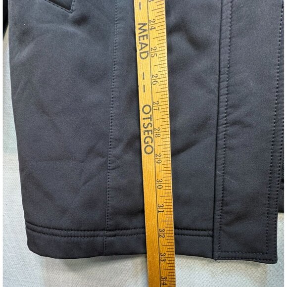 St. Johns Bay Womens Hooded Coat Button & Zipper Closure Medium Black Polyester - Picture 7 of 13